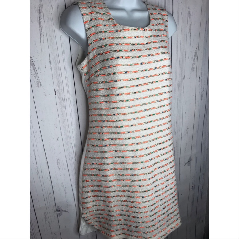 Francesca’s Quinn Size Small Ivory Shift Dress - Picture 5 of 9